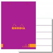 Rhodia ColoR Çizgili Bloknot Kırmızı Kapak 85x120 mm 90 gr Soft Touch Kağıt 70 Yaprak - 1
