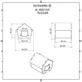 Patihomes XL Kedi Evi - Kedi Kulübesi - Minderli - 6