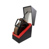 Fossil Taba Çift Dikiş Suni Deri 4 cm Erkek Kemeri-120Cm thumbnail 5