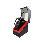 Fossil Bordo Çift Dikiş Suni Deri 4 cm Erkek Kemeri-130 Cm thumbnail 5