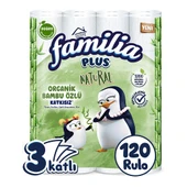 Familia Plus Natural Tuvalet Kağıdı 120 Rulo (40 Rulo x 3 Paket) - 1