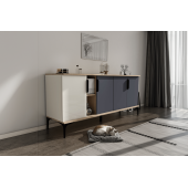 ALONEX Konsol Tarz Konsol 180 cm (Metal Kulp, Antrasit,Beyaz) 180 Cm Yemek Odası Ofis Salon Ünite - 2