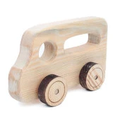 Ahşap Oyuncak Tekerlekli Araba - 1