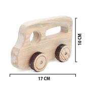 Ahşap Oyuncak Tekerlekli Araba - 3