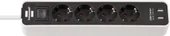 Brennenstuhl 2 X USB Hızlı Şarj Özellikli 4 Soketli Priz Beyaz - 2