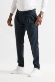 Slimfit Çift Pileli Duble Paça Kemer Detaylı Yazlık Erkek Kumaş Pantolon - 1