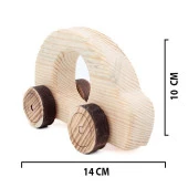 Ahşap Oyuncak Tekerlekli Araba Model-5 - 4