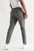 Slimfit Kapamasız Çizgili Beli Lastikli İplikli Duble Ve Dar Paça Erkek Jogger Pantolon - 6