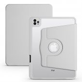 KNY Apple İpad Pro 11 2020 Kılıf Kalem Koymalı Dönerli Standlı Suni Deri Kılıf Gri - 1