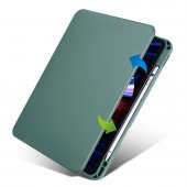 KNY Apple İpad Pro 11 2020 Kılıf Kalem Koymalı Dönerli Standlı Suni Deri Kılıf Gri - 5