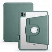 KNY Apple İpad Pro 11 2020 Kılıf Kalem Koymalı Dönerli Standlı Suni Deri Kılıf Yeşil - 1