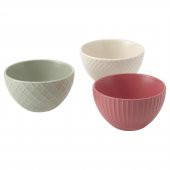 3 Parça Kase Seti, MeridyenDukkan Çok Renkli, 10 cm 3 Parça Çerezlik Stoneware - 1