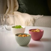 3 Parça Kase Seti, MeridyenDukkan Çok Renkli, 10 cm 3 Parça Çerezlik Stoneware - 8