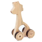 Ahşap Oyuncak Tekerlekli Araba Hayvan Model-3 - 1