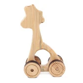Ahşap Oyuncak Tekerlekli Araba Hayvan Model-3 - 3