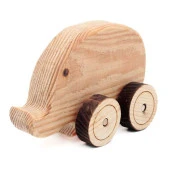 Ahşap Oyuncak Tekerlekli Araba Hayvan Model-5 - 1