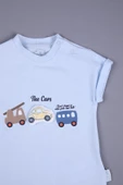 Basic Unisex Penye Pamuklu Yazlık Erkek Bebek Tulum The Cars Desen thumbnail 5