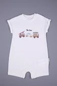 Basic Unisex Penye Pamuklu Yazlık Erkek Bebek Tulum The Cars Desen thumbnail 4