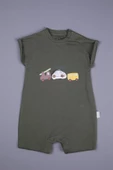 Basic Unisex Penye Pamuklu Yazlık Erkek Bebek Tulum The Cars Desen thumbnail 3