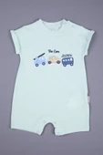 Basic Unisex Penye Pamuklu Yazlık Erkek Bebek Tulum The Cars Desen thumbnail 2