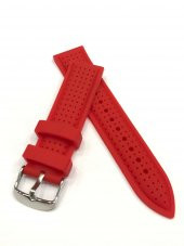 22mm Benekli Renkli Yüksek Kalite Silikon Saat Kordonu Kayışı - 1