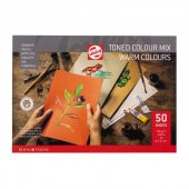 Talens Toned Colour Mix WARM Çok Amaçlı Sanatsal Blok 180 gr A4 50 yp - 1