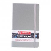 Talens Art Creation Sketchbook Sert Kapak Eskiz Defteri 140 gr 13x21 cm 80 yp SILVER - 1