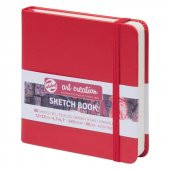 Talens Art Creation Sketchbook Sert Kapak Eskiz Defteri 140 gr 12x12 cm 80 yp KIRMIZI - 1