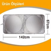 Coofbe 142x67 CM Araç Ön Cam Güneşlik Araç Ön Cam Koruyucu Araç Perdesi Araç Güneşlik Koruyucu Branda - 5