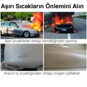 Coofbe 142x67 CM Araç Ön Cam Güneşlik Araç Ön Cam Koruyucu Araç Perdesi Araç Güneşlik Koruyucu Branda - 6