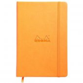 Rhodia Boutique Webnotebook Çizgili Defter İtalyan Deri Turuncu Sert Kapak 90x140 mm 90 gr 96 Yaprak 118068 - 1