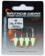 Savage gear LRF Micro sandeel jigghead 1,5g #8 4pcs Glow Suni Yem - 2