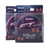 Okuma Ft-*4 Braided Line 150 mt Grey Örgü İp - 11