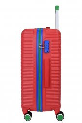 United Colors Of Benetton Lüx Abs 2li Valiz Seti Orta Boy - Kabin Boy Kırmızı BNT500 thumbnail 4