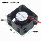 40mm x 40mm x 20mm 4 cm fan 12 volt  2 pin - 2