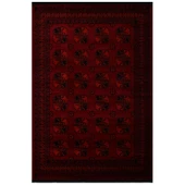 Afgan Türkmen Otantik Desenli Bordo Oturma Odası Salon Mutfak Halısı 2892A_ZS74 - 2