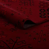 Afgan Türkmen Otantik Desenli Bordo Oturma Odası Salon Mutfak Halısı 5366A_ZS72 - 4