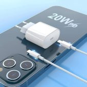 Sesatech Paleon Apple iPhone 13/12/11 Için Hızlı Şarj Aleti Seti Usb-C 20W Adaptör + Usb-C Kablo. Apple iPhone 13/13 Pro/12/12 Pro/11/11 Pro/se/xs/xr/x/8/8 Plus/ipad ile Uyumlu - 1