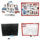 Farbu Oyuncak Eğitici Şekilli Magnet Puzzle ve Çift Taraflı Yazı Tahtası 3+ Yaş Üzeri Çocuklar İçin Beyaz - Kara Tahta Eşleştirme Manyetik Puzzle - 6