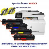 203ACf540A Hp Color Laserjet M254Dw M254Nw Muadil Toner Seti - 1