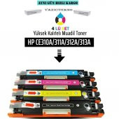 Hp Ce310A/11A/12A/13A Muadil Takım Toner /Wb/126A/M175/Cp1012/Cp - 1
