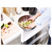 Servis,Salata Kasesi IKEA Paslanmaz Çelik MeridyenDukkan 36 cm Kase ,Derin Karıştırma Yoğurma Kabı - 4