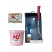 M1 ART PEMBE Akrilik Boya 1.kg  Tava+Rulo+Örtü +Fırça -SET -Ahşap, Tuval, Seramik , Duvar ,Taş - 1