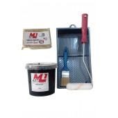 M1 ART SİYAH Akrilik Boya 1.kg Tava+Rulo+Örtü +Fırça -SET -Ahşap, Tuval, Seramik , Duvar ,Taş - 1