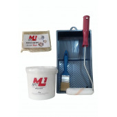 M1 ART BEYAZ Akrilik Boya 1.kg Tava+Rulo+Örtü +Fırça -SET -Ahşap, Tuval, Seramik , Duvar ,Taş - 1