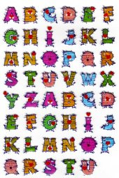 Sticker Kabartmalı A4 Boyutunda Stiker Defter, Planlayıcı Etiket, -(lim219) - Grafiti harfler - 1