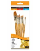 Daler Rowney Taklon Fırça Seti Kısa Sap 7’li - 1