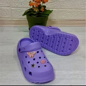 Sonimix 12901 Lila Renk Taşlı Kalın Tabanlı Bayan  Terlik thumbnail 8