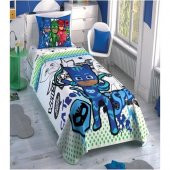 TAÇ PJ MASKS SPEED TEK KİŞİLİK PİKE TAKIMI LİSANSLI - 1