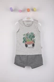 Dinazor Baskı Erkek Bebek Şortlu Takım - 1